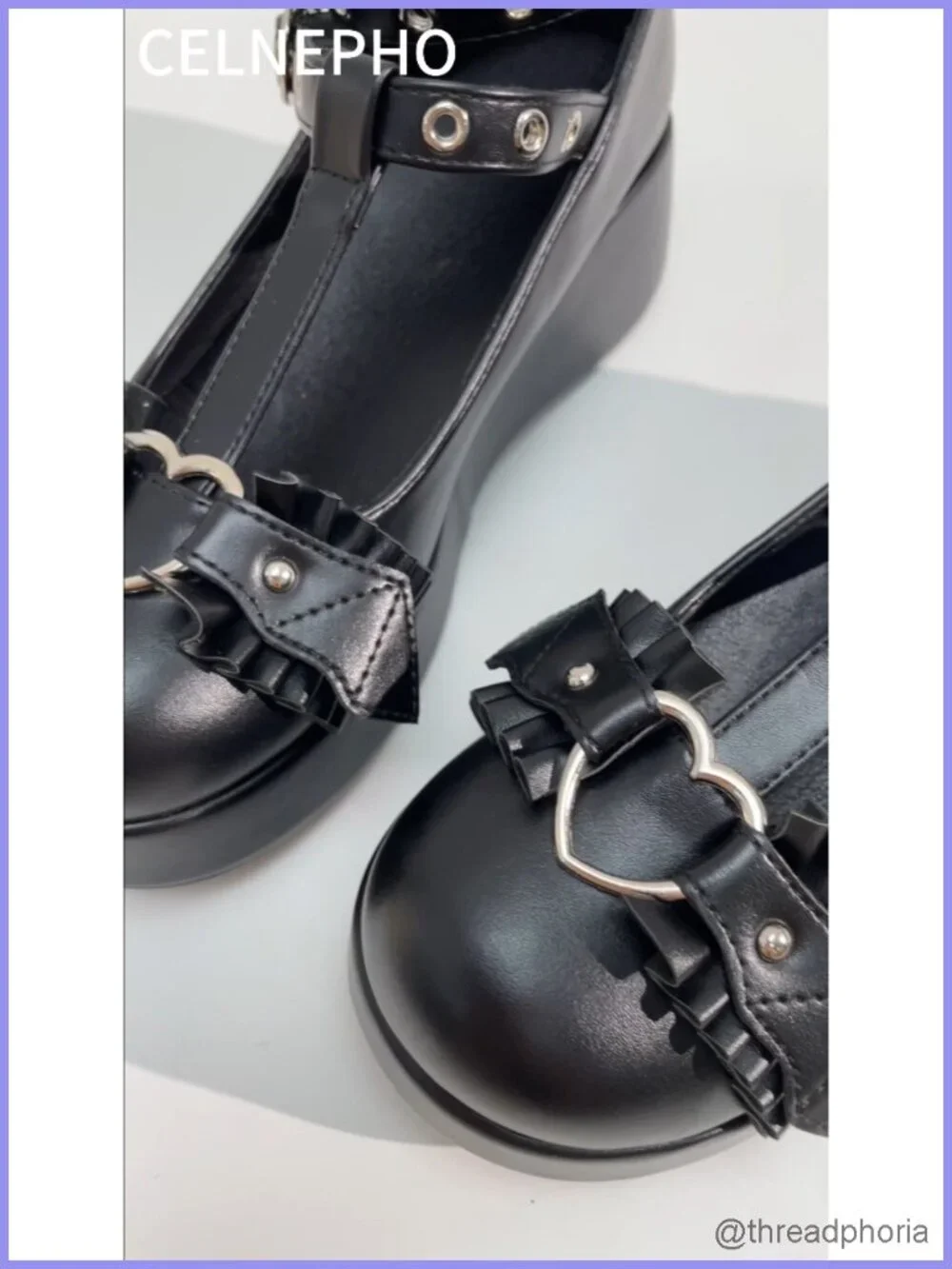 Mary Jane Platform Pumps Ankle Strap Goth Lolita Dress Shoes